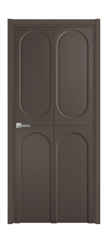 Дверь межкомнатная Anse 4 Цвет Коричневый Покрытие Эмаль  Наличник L 50 Цена 45918