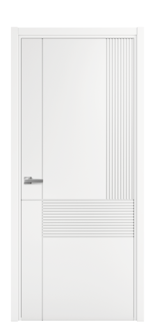 Дверь межкомнатная Mezzo 13 Цвет Белый Покрытие Эмаль  Наличник L 50 Цена 42475