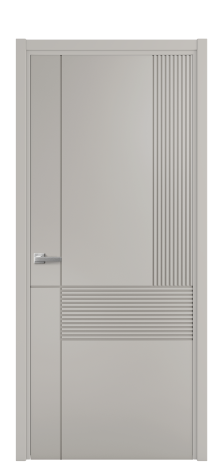 Дверь межкомнатная Mezzo 13 Цвет Серый Шелк Покрытие Эмаль  Наличник L 50 Цена 42475