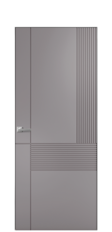 Дверь межкомнатная Меццо 13 Цвет Ирис Покрытие Эмаль  Наличник Скрытый короб хром Цена 42450