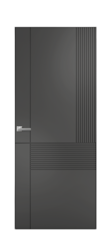 Дверь межкомнатная Меццо 13 Цвет Антрацит Покрытие Эмаль  Наличник Скрытый короб хром Цена 43793