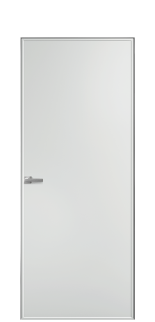 Дверь межкомнатная Line 1 Цвет Облачный Покрытие Эмаль  Наличник Скрытый короб хром Цена 49450