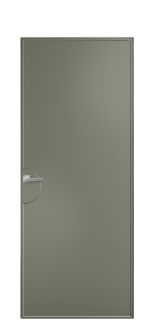 Дверь межкомнатная Line 2 Цвет Зеленый Покрытие Эмаль  Наличник Скрытый короб хром Цена 51143