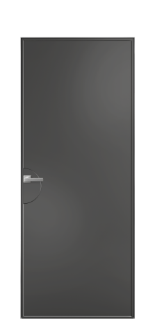 Дверь межкомнатная Line 2 Цвет Антрацит Покрытие Эмаль  Наличник Скрытый короб хром Цена 51143