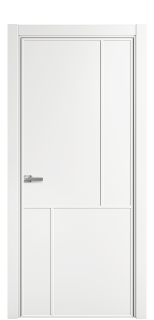 Дверь межкомнатная Line 3 Цвет Белый Покрытие Эмаль  Наличник L 75 Цена 49475