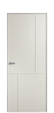 Дверь межкомнатная Line 3 Цвет Дымчатый Покрытие Эмаль  Наличник Скрытый короб хром Цена 49450