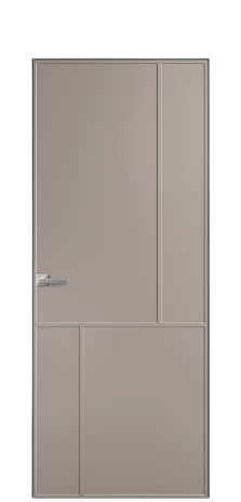 Дверь межкомнатная Line 3 Цвет Какао Покрытие Эмаль  Наличник Скрытый короб хром Цена 49450