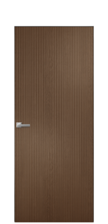 Дверь межкомнатная Breeze 1 Цвет Дуб Темный Покрытие Шпон натуральный  Наличник Скрытый короб хром Цена 62350