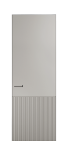 Дверь межкомнатная Бриз 4 Цвет Серый Шелк Покрытие ЭМАЛИ Эмаль Наличник Скрытый короб хром Цена 58450