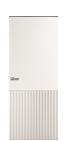 Дверь межкомнатная Бриз 4 Цвет Молочный Покрытие Эмаль  Наличник Скрытый короб хром Цена 58450