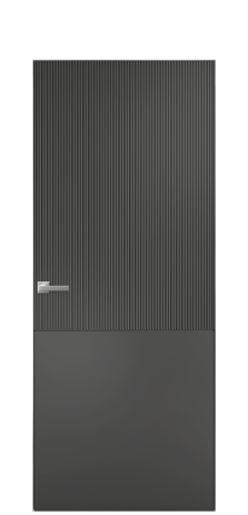 Дверь межкомнатная Breeze 5 Цвет Антрацит Покрытие Эмаль  Наличник Скрытый короб хром Цена 60593