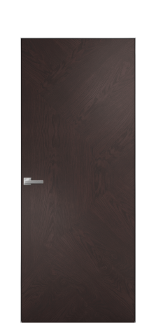 Дверь межкомнатная Юнит 08 Цвет Мореный Дуб Покрытие Шпон натуральный  Наличник Скрытый короб хром Цена 59850