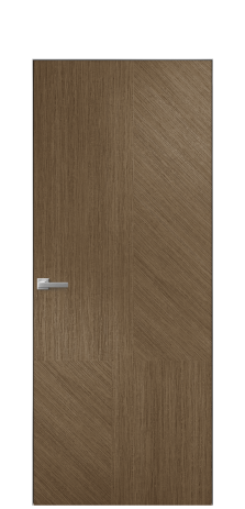 Дверь межкомнатная Юнит 11 Цвет Дуб Шоколад Покрытие Шпон масло  Наличник Скрытый короб хром Цена 57700