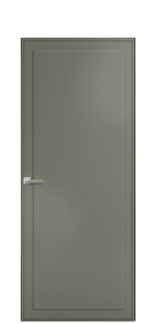 Дверь межкомнатная Лайн 5 Цвет Зеленый Покрытие Эмаль  Наличник Скрытый короб хром Цена 51143