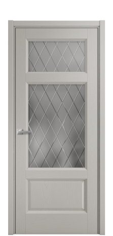 Дверь межкомнатная Неоклассик 3 Цвет Ясень Серый Шелк Покрытие Шпон крашеный  Наличник L 50 Цена 49675